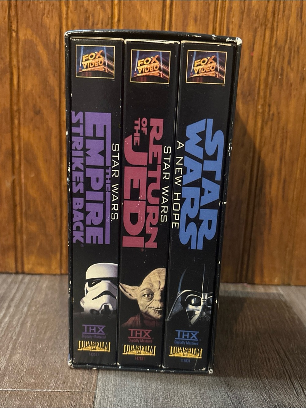 Star Wars Trilogy VHS Box Set - Black with Blue & Purple Spine Titles